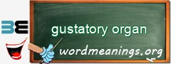 WordMeaning blackboard for gustatory organ